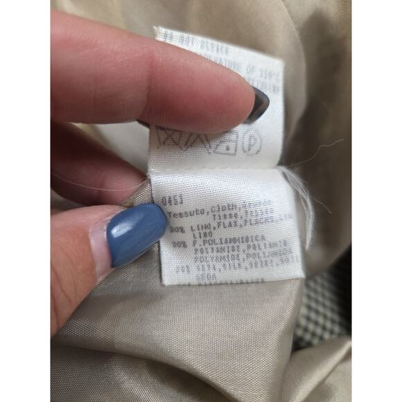 Vintage Tous Les Jours Blazer Vintage Linen Silk Blend Size 8 US Cinq A Sept - Picture 16 of 16